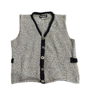 Vintage Ani Barrie knit vest with fun buttons medium